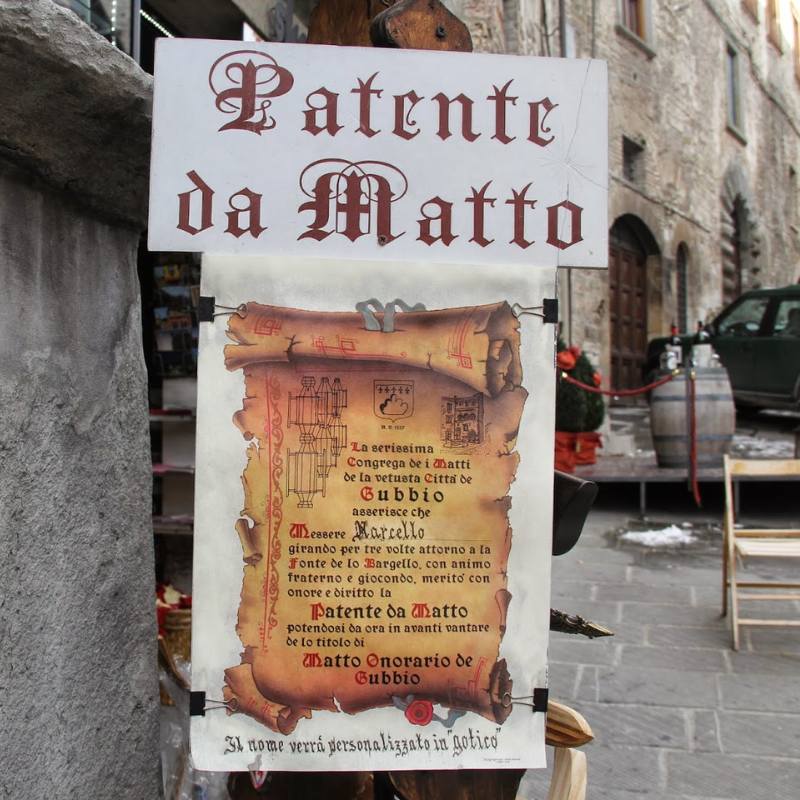 patente da matto a Gubbio scopri come con partodallumbri